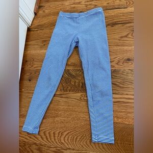 Tea Collection Girls Size 6 Striped Blue and White Leggings